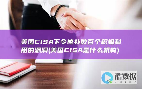 美国CISA下令修补数百个积极利用的漏洞