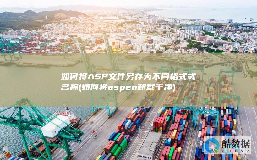 如何将ASP文件另存为不同格式或名称 (如何将aspen卸载干净)