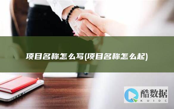 项目名称怎么写 (项目名称怎么起)