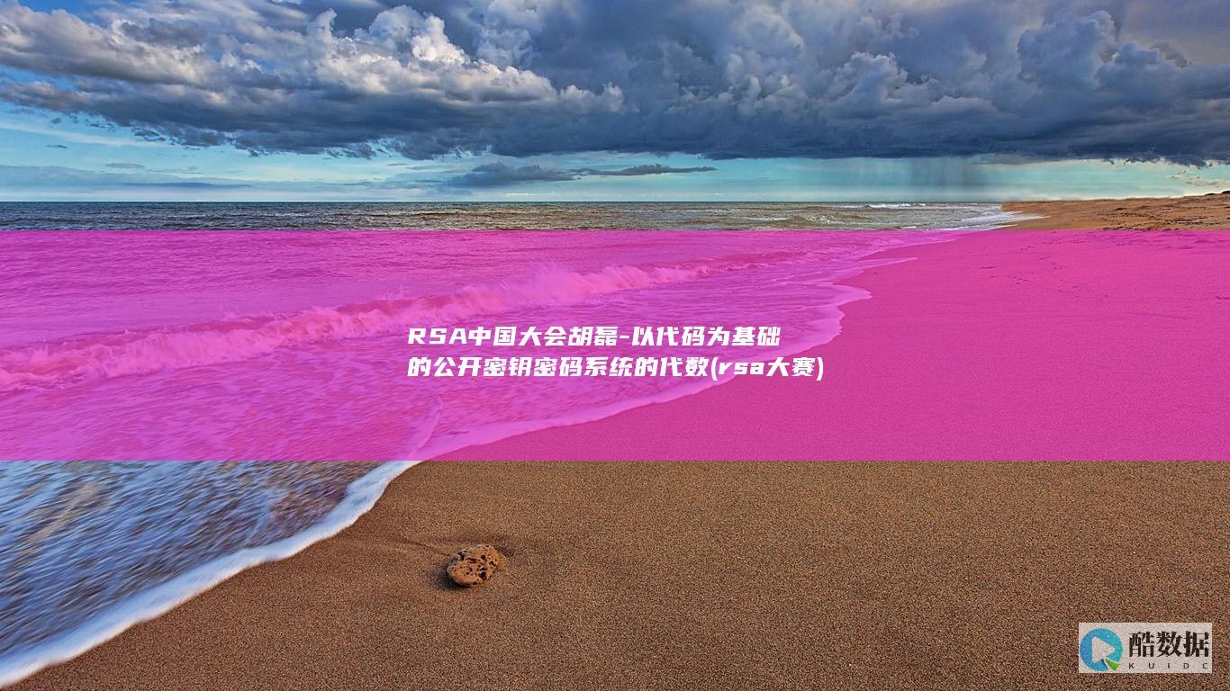 RSA中国大会胡磊-以代码为基础的公开密钥密码系统的代数 (rsa大赛)