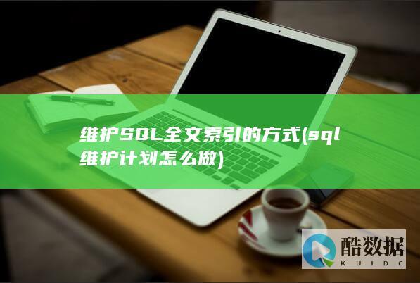 维护SQL全文索引的方式 (sql维护计划怎么做)