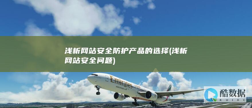 浅析网站安全防护产品的选择 (浅析网站安全问题)