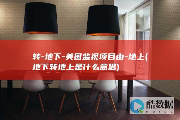 转-地下-美国监视项目由-地上 (地下转地上是什么意思)