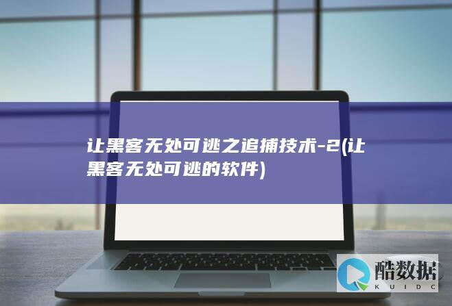 让黑客无处可逃之追捕技术-2 (让黑客无处可逃的软件)