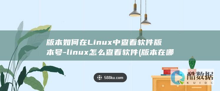 版本如何在Linux中查看软件版本号-linux怎么查看软件 (版本在哪)