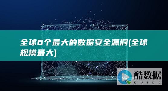 全球6个最大的数据安全漏洞 (全球规模最大)