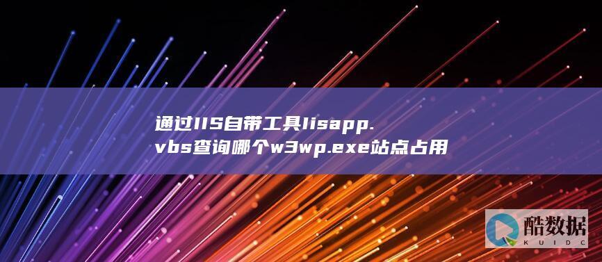 通过IIS自带工具Iisapp.vbs查询哪个w3wp.exe站点占用资源-cpu或内存 (iis功能怎么启用)