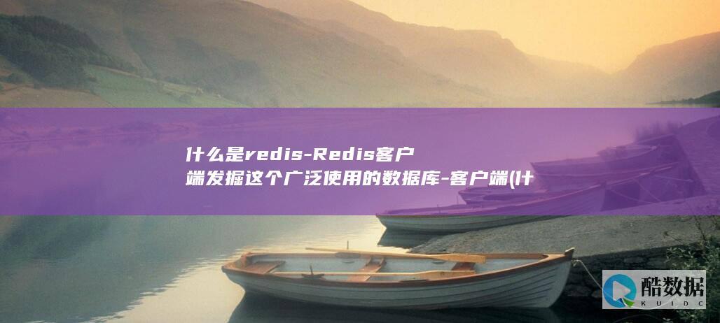 什么是redis-Redis客户端发掘这个广泛使用的数据库-客户端 (什么是redis)