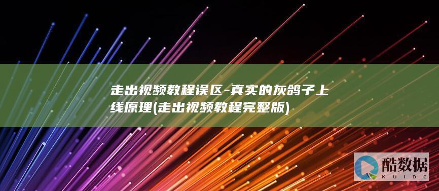 走出视频教程误区-真实的灰鸽子上线原理 (走出视频教程完整版)