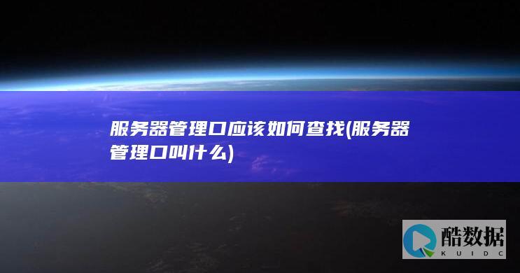 服务器管理口叫什么