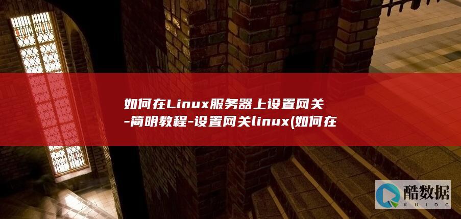 如何在Linux服务器上设置网关-简明教程-设置网关linux (如何在linux部署软件)