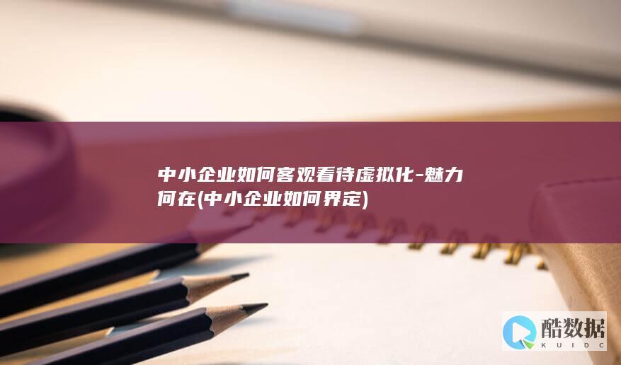 中小企业如何客观看待虚拟化-魅力何在 (中小企业如何界定)