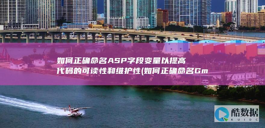 如何正确命名ASP字段变量以提高代码的可读性和维护性 (如何正确命名Gmail邮件格式)