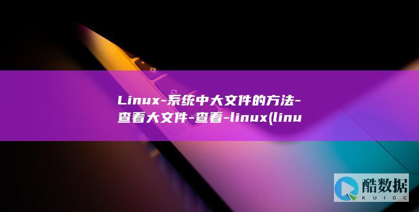 Linux-系统中大文件的方法-查看大文件-查看-linux (linux-firmware)