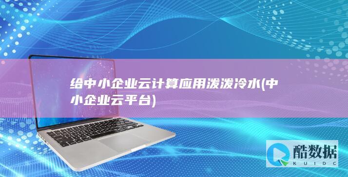 给中小企业云计算应用泼泼冷水 (中小企业云平台)