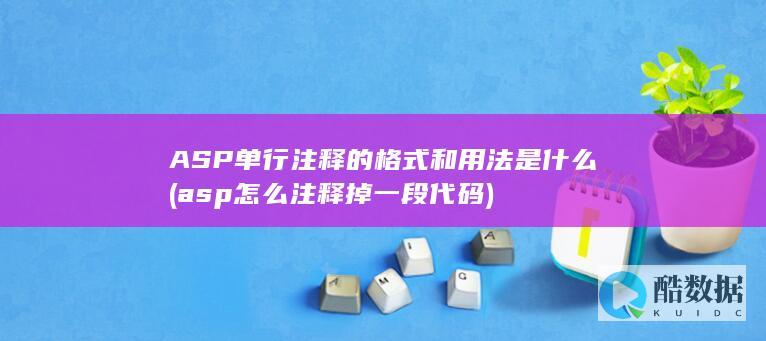 ASP单行注释的格式和用法是什么 (asp怎么注释掉一段代码)