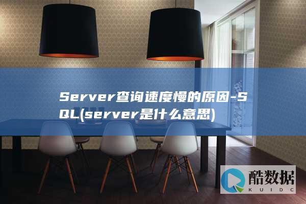 Server查询速度慢的原因
