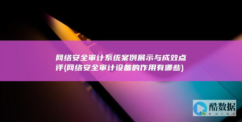 网络安全审计系统案例展示与成效点评 (网络安全审计设备的作用有哪些)