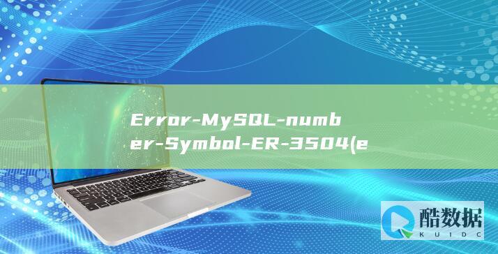 Error-MySQL-number-Symbol-ER-3504 (error-correction)