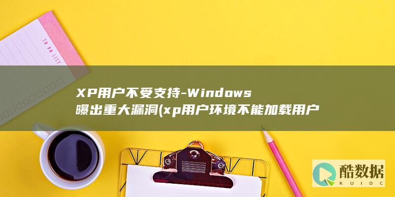 xp用户环境不能加载用户的配置文件