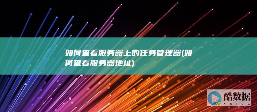 如何查看服务器上的任务管理器 (如何查看服务器地址)