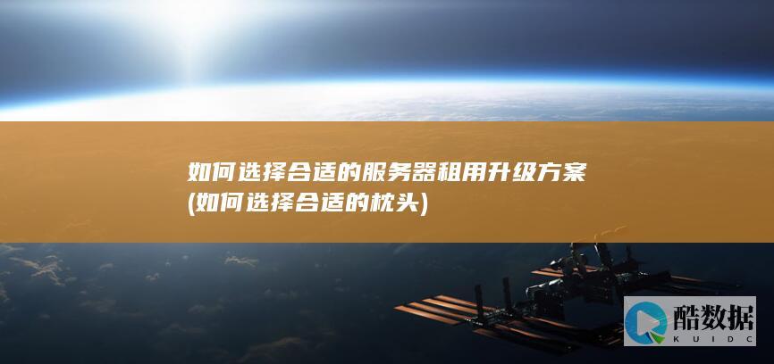 如何选择合适的服务器租用升级方案 (如何选择合适的枕头)