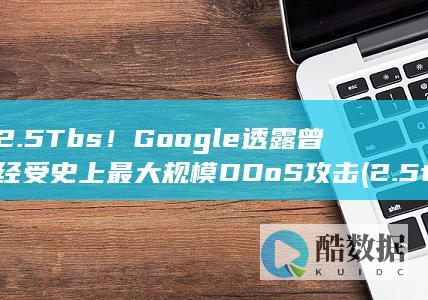 2.5Tbs！Google透露曾经受史上最大规模DDoS攻击
