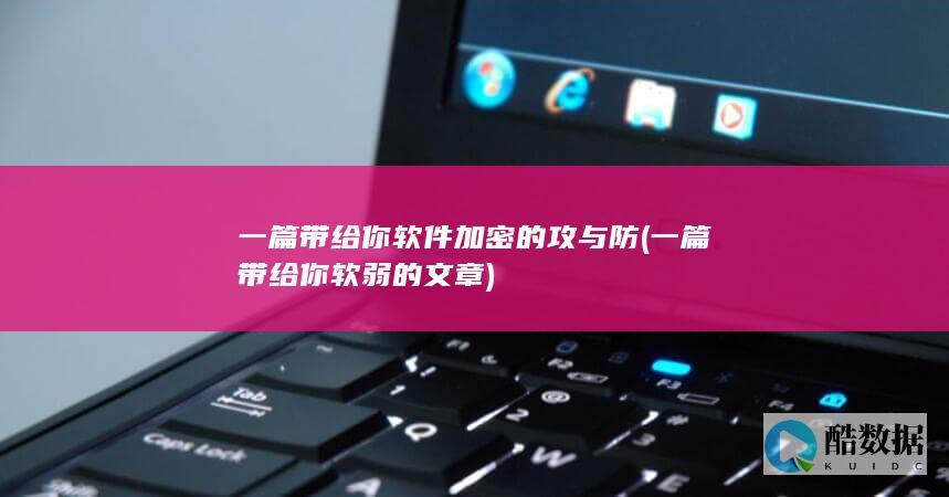 一篇带给你软件加密的攻与防 (一篇带给你软弱的文章)