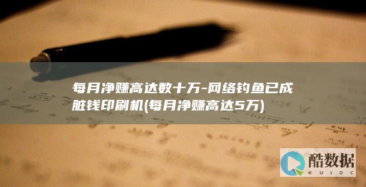 每月净赚高达数十万