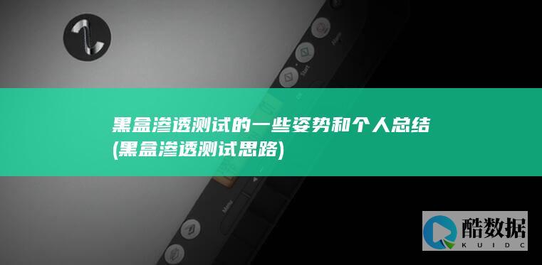 黑盒渗透测试的一些姿势和个人总结 (黑盒渗透测试思路)