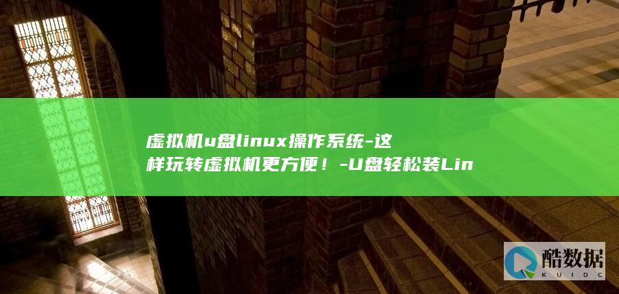 虚拟机u盘linux操作系统-这样玩转虚拟机更方便！-U盘轻松装Linux (虚拟机u盘连接驱动程序错误)