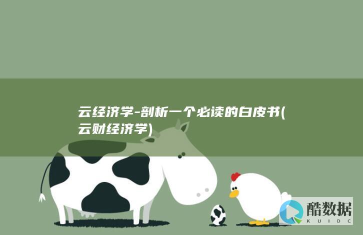 云经济学-剖析一个必读的白皮书 (云财经济学)