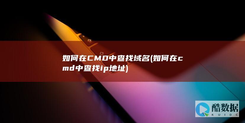 如何在CMD中查找域名