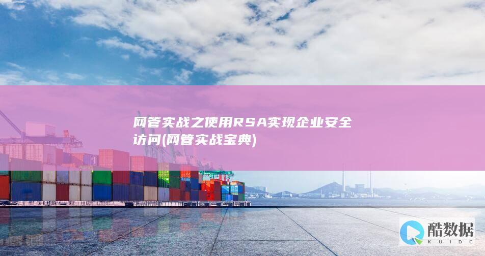网管实战之使用RSA实现企业安全访问 (网管实战宝典)