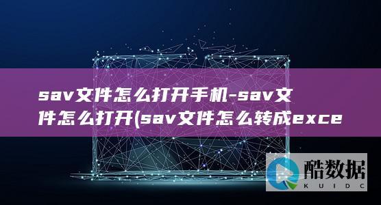 sav文件怎么打开手机-sav文件怎么打开 (sav文件怎么转成excel)