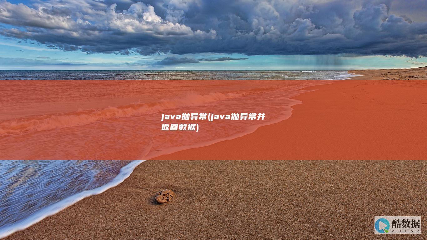 java抛异常 (java抛异常并返回数据)