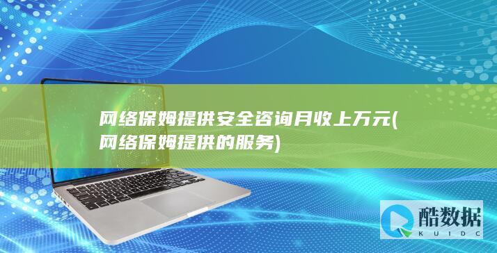 网络保姆提供安全咨询月收上万元 (网络保姆提供的服务)