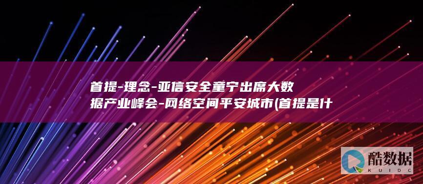 亚信安全童宁出席大数据产业峰会