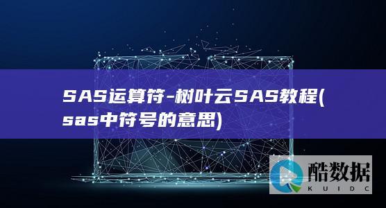 sas中符号的意思