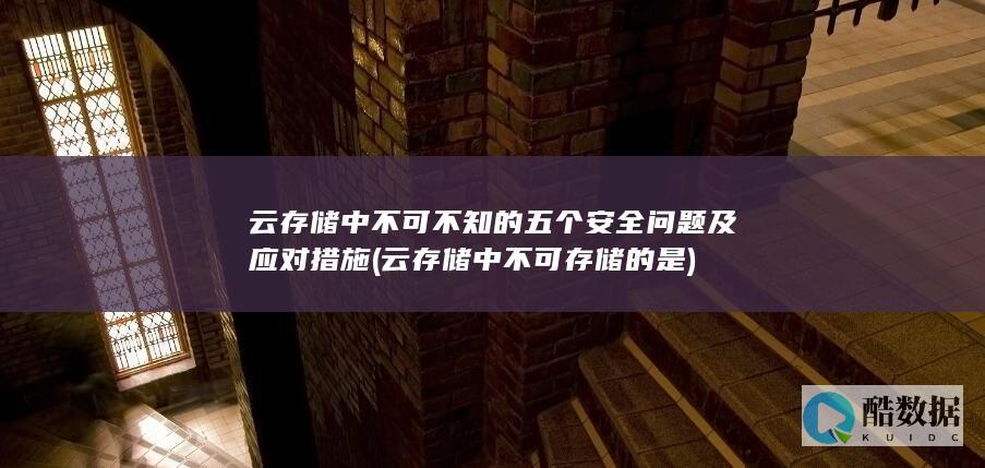 云存储中不可不知的五个安全问题及应对措施 (云存储中不可存储的是)