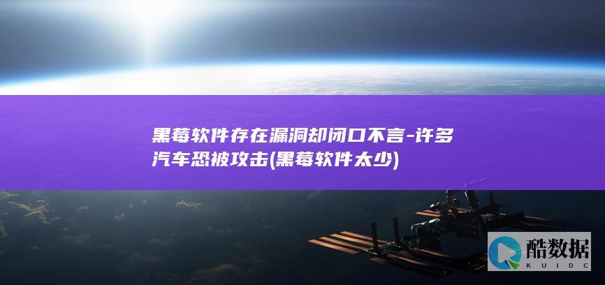 黑莓软件存在漏洞却闭口不言-许多汽车恐被攻击 (黑莓软件太少)