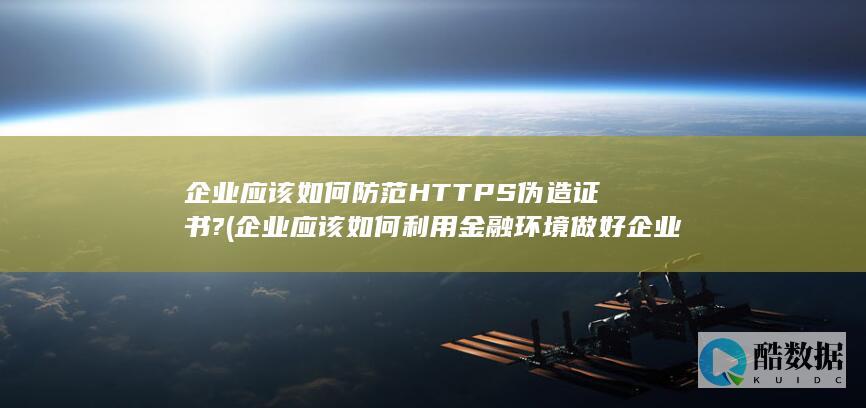 企业应该如何防范HTTPS伪造证书? (企业应该如何利用金融环境做好企业的财务管理)