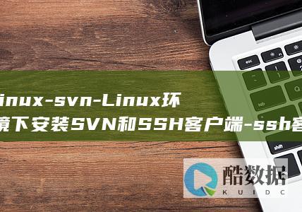 linux-svn-Linux环境下安装SVN和SSH客户端-ssh客户端安装 (linux系统)