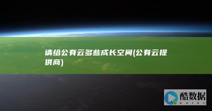 请给公有云多些成长空间 (公有云提供商)