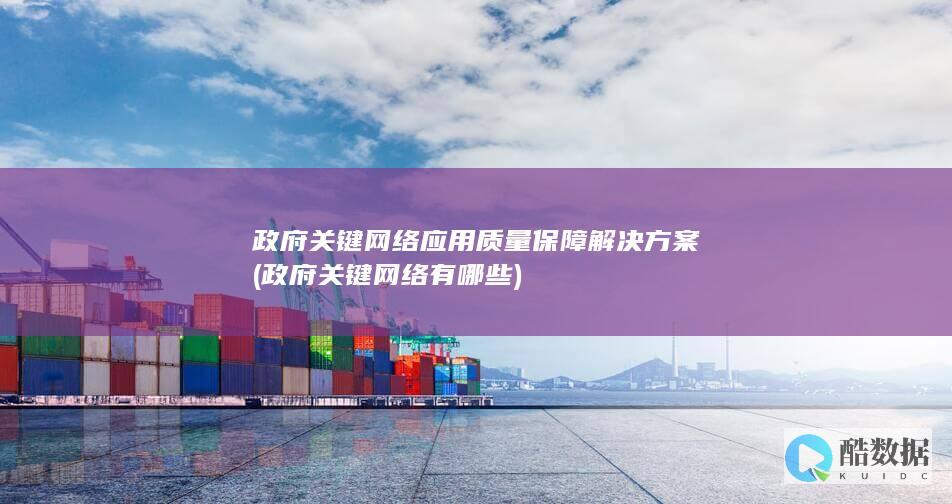 政府关键网络应用质量保障解决方案 (政府关键网络有哪些)
