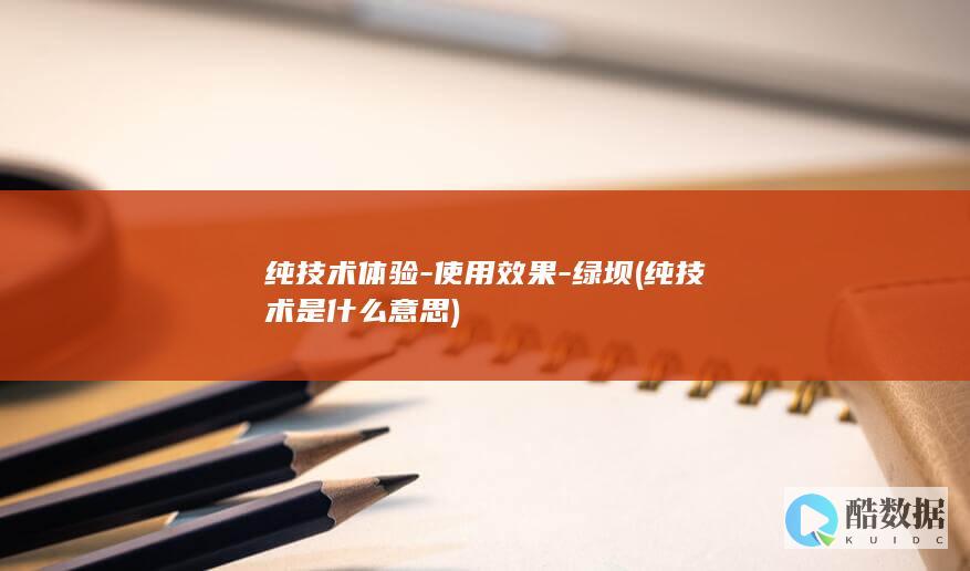 纯技术体验