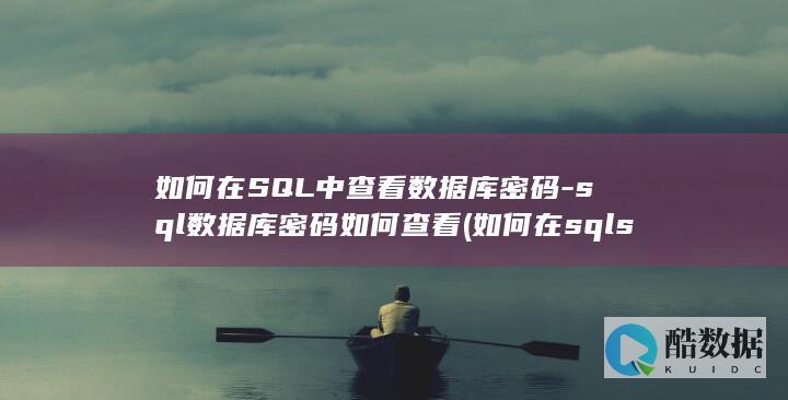 如何在SQL中查看数据库密码-sql数据库密码如何查看 (如何在sql server表中添加数据)