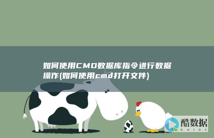 如何使用CMD数据库指令进行数据操作 (如何使用cmd打开文件)