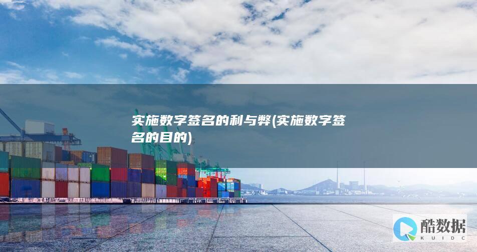 实施数字签名的利与弊 (实施数字签名的目的)