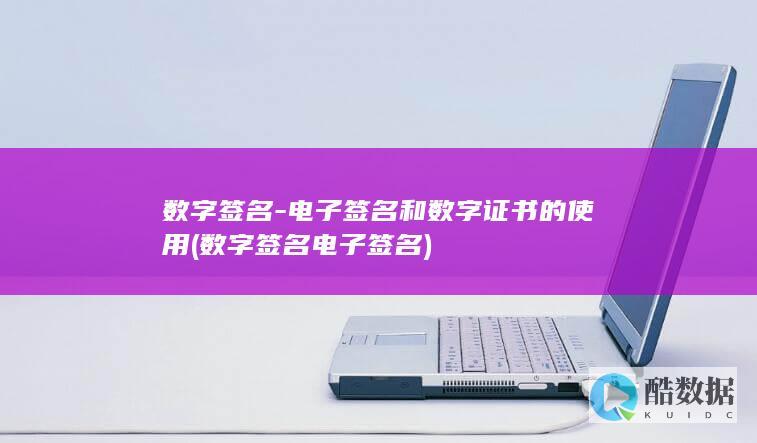 数字签名-电子签名和数字证书的使用 (数字签名电子签名)